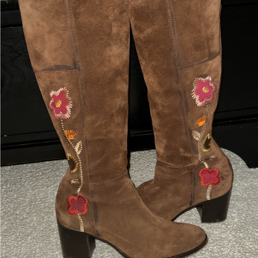 Frye Nova tall embroidery boots